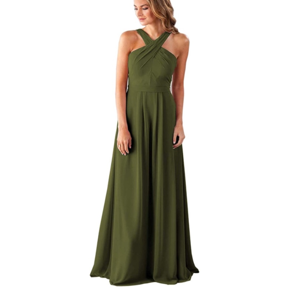 HedyDress Women's Halter Bridesmaid Dresses Long Chiffon A Line